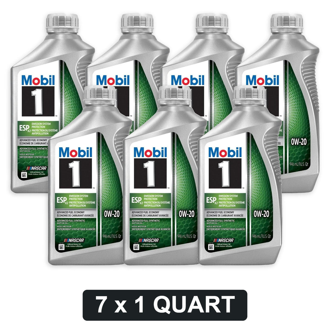 Mobil 1 ESP X2 0W-20 dexos D, 7 x 1 quart