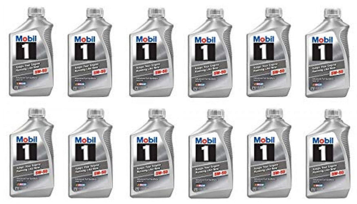 Mobil 1 Rally Formula 5W-50 motor oil, 1 quart, case of 12