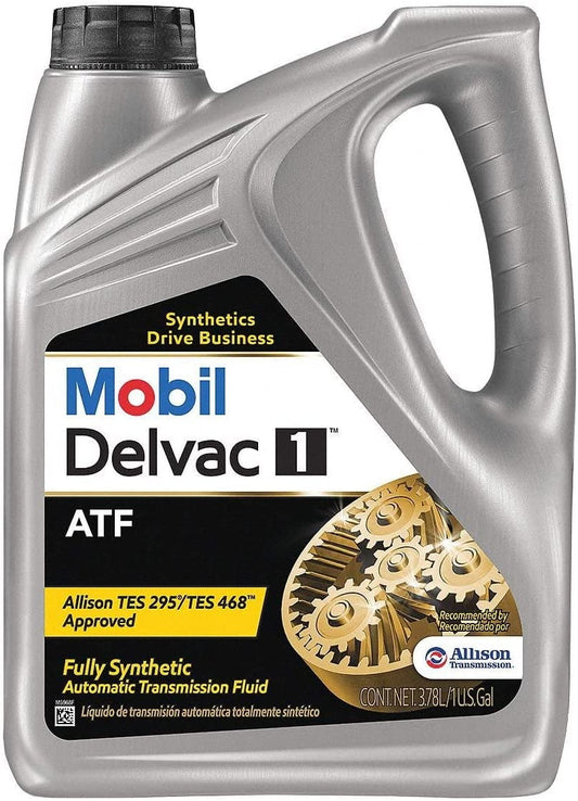 Mobil Delvac synthetic automatic transmission fluid, 1 gallon, case of 4