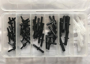 60 Pieces Vacuum Fitting Assortment - Sizes: 1/8", 3/16", 1/4"