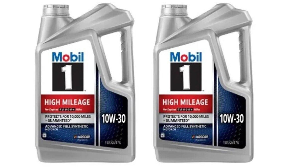 2 PACK Mobil 1 10W-30 High Mileage Full Synthetic Motor Oil 5 Qt.