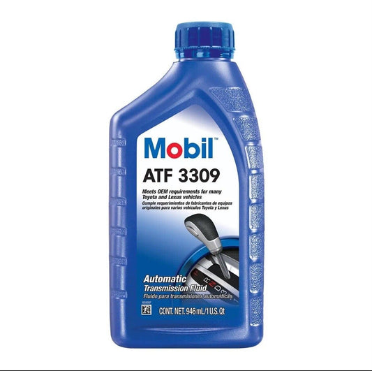 Mobil ATF 3309 automatic transmission fluid, case of twelve 1 quart bottles