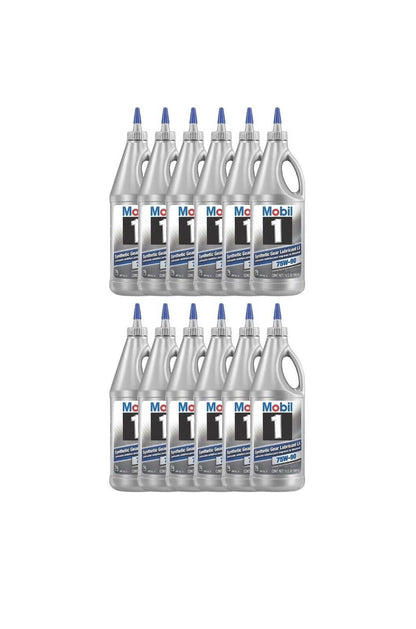 Mobil 1 LS 75W-90 full synthetic gear lubricant, case of twelve quarts, view 2
