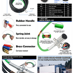 15ft 3 in 1 ABS & Air Line Hose Wrap 7 Way Electrical Cable Semi Truck Trailer