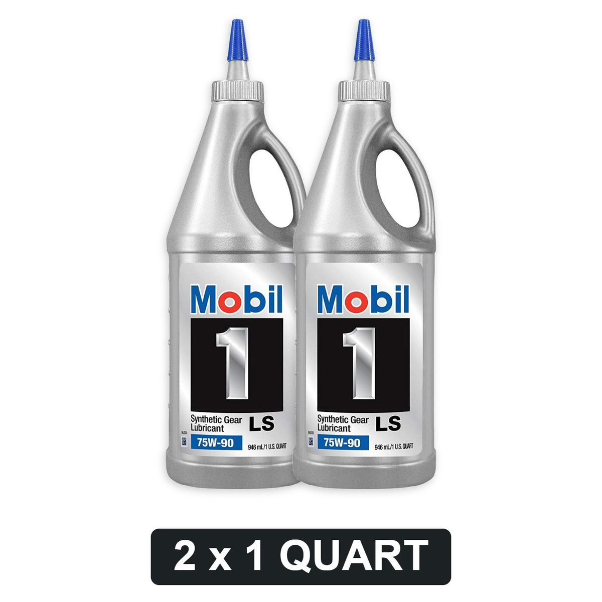 Mobil 1 Synthetic Gear Lube LS 75W-90 - 1 Quart, 2-Pack (104361)