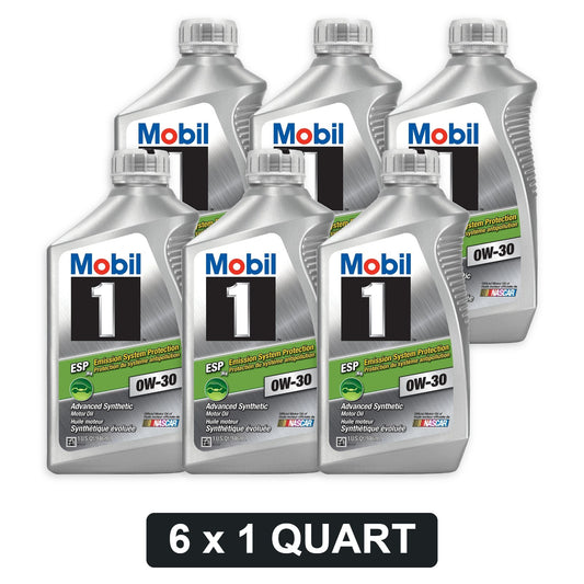 Mobil 1 ESP 0W-30 Full Synthetic Motor Oil - 1 Quart, Case of 6 (121218)