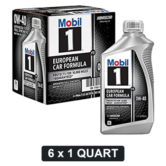 Mobil 1 FS European Car Formula 0W-40 Full Synthetic Motor Oil - 1 Quart, Case of 6