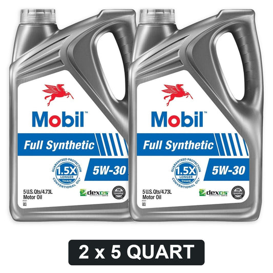 Mobil 1 Advanced 5W-30 Full Synthetic Motor Oil - 5 Quart Jug, 2-Pack (120764)