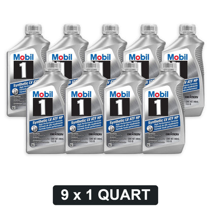 Mobil 1 Synthetic LV ATF HP Automatic Transmission Fluid - 1 Quart, 9-Pack