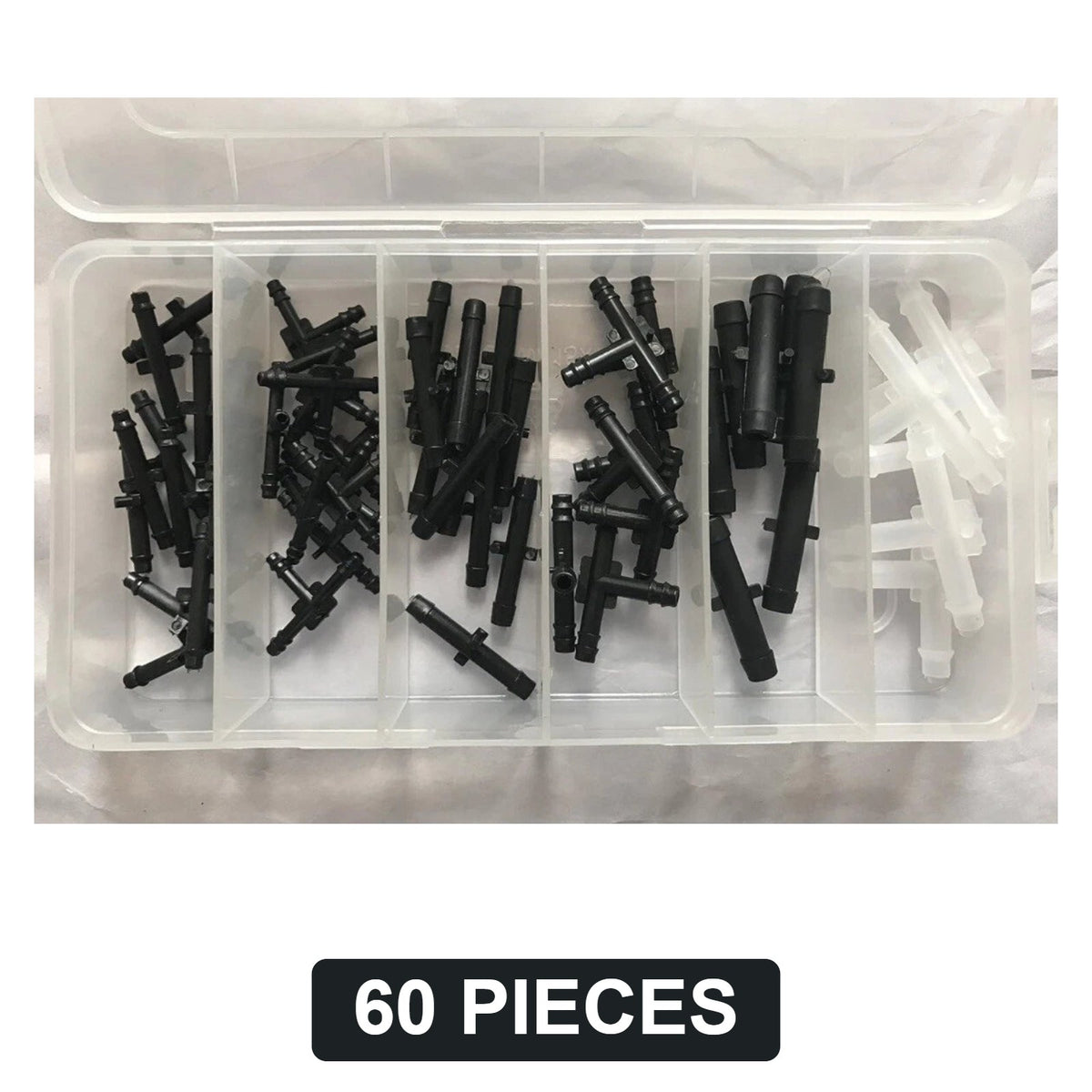 Vacuum Fitting Assortment, 1/8, 3/16 and 1/4 - 60 Pieces