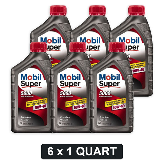 Mobil Super 10W-40 Motor Oil - 1 Quart, Case of 6 (120430)