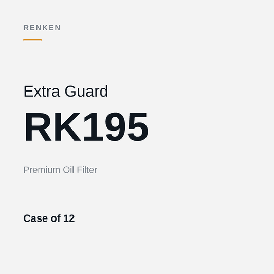 RENKEN RK195 Extra Guard premium oil filter, case of 12