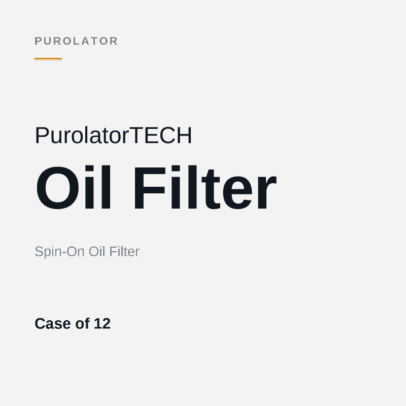 PurolatorTECH spin-on oil filter, case of 12