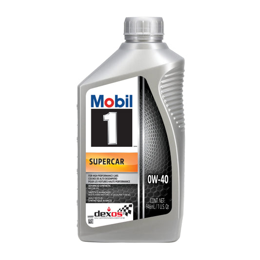 Mobil 1 Supercar 0W-40 full synthetic motor oil, 1 quart