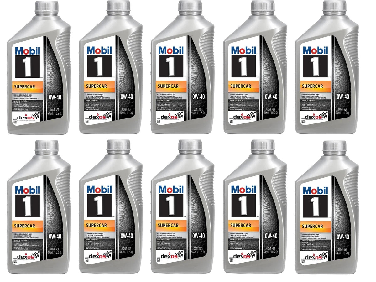 Mobil 1 Supercar 0W-40 Full Synthetic Motor Oil - 1 Quart, 10-Pack