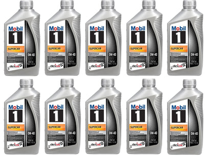 Mobil 1 Supercar 0W-40 Full Synthetic Motor Oil - 1 Quart, 10-Pack