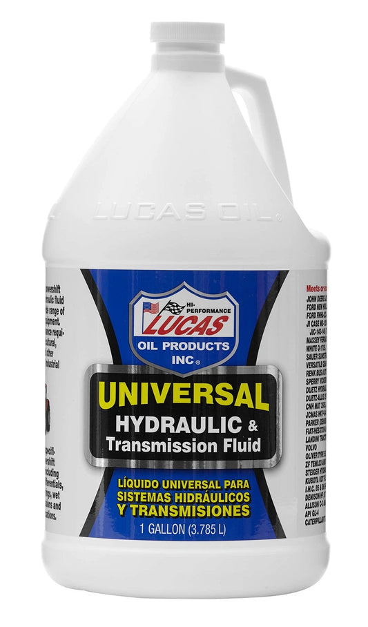 Lucas Oil 10017 Universal Hydraulic & Transmission Fluid - 1 Gallon, Case of 4