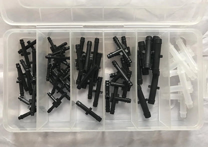 Vacuum Fitting Assortment, 1/8, 3/16 and 1/4 inch - 60 Pieces