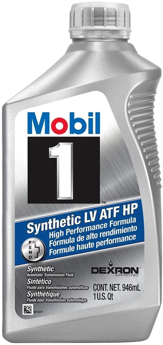 Mobil 1 Synthetic LV ATF HP Automatic Transmission Fluid - 1 Quart, 12-Pack (124715)