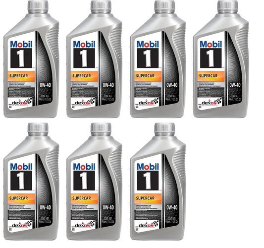 Mobil 1 Supercar 0W-40 Full Synthetic Motor Oil - 7 Quarts