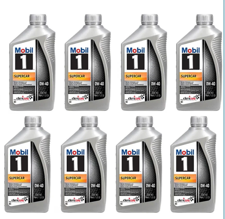 Mobil 1 Supercar 0W-40 Full Synthetic Motor Oil - 1 Quart, 8-Pack