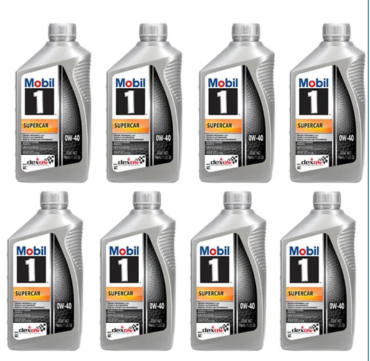Mobil 1 Supercar 0W-40 Full Synthetic Motor Oil - 8 Quarts