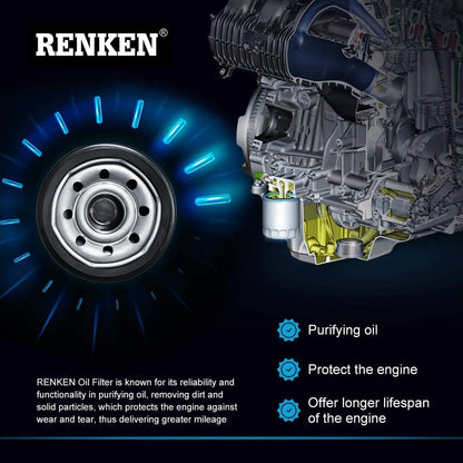 RENKEN RK4610 oil filter for Honda Civic, Accord, CR-V - case of 12, view 6