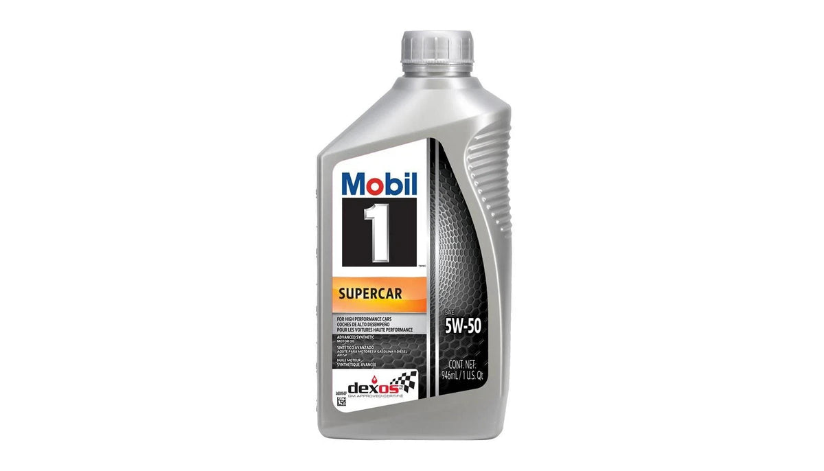 Mobil 1 Supercar 5W-50 Full Synthetic Motor Oil, dexos R - 1 Quart, 16-Pack (127372)