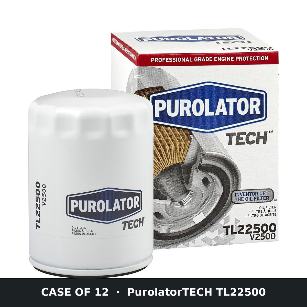 PurolatorTECH TL22500 oil filter case of 12 - replaces Motorcraft FL-500S, ACDelco PF63