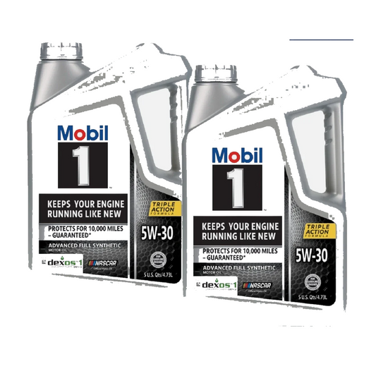 Mobil 1 Advanced 5W-30 full synthetic motor oil, 5 quart jug, 2-pack