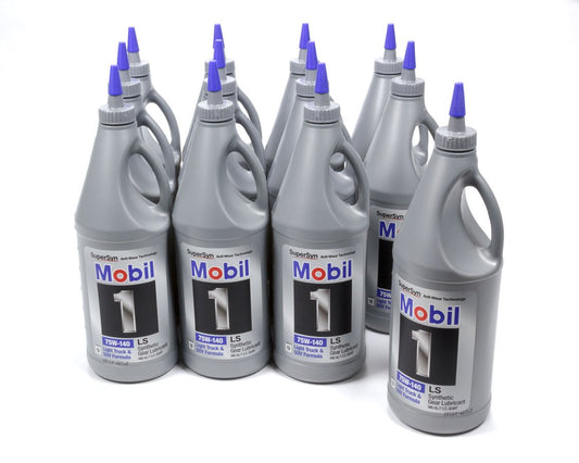 Mobil 1 Synthetic Gear Lube LS 75W-140, case of twelve 1 quart bottles