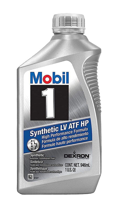 Mobil 1 Synthetic LV ATF HP automatic transmission fluid, 1 quart bottle