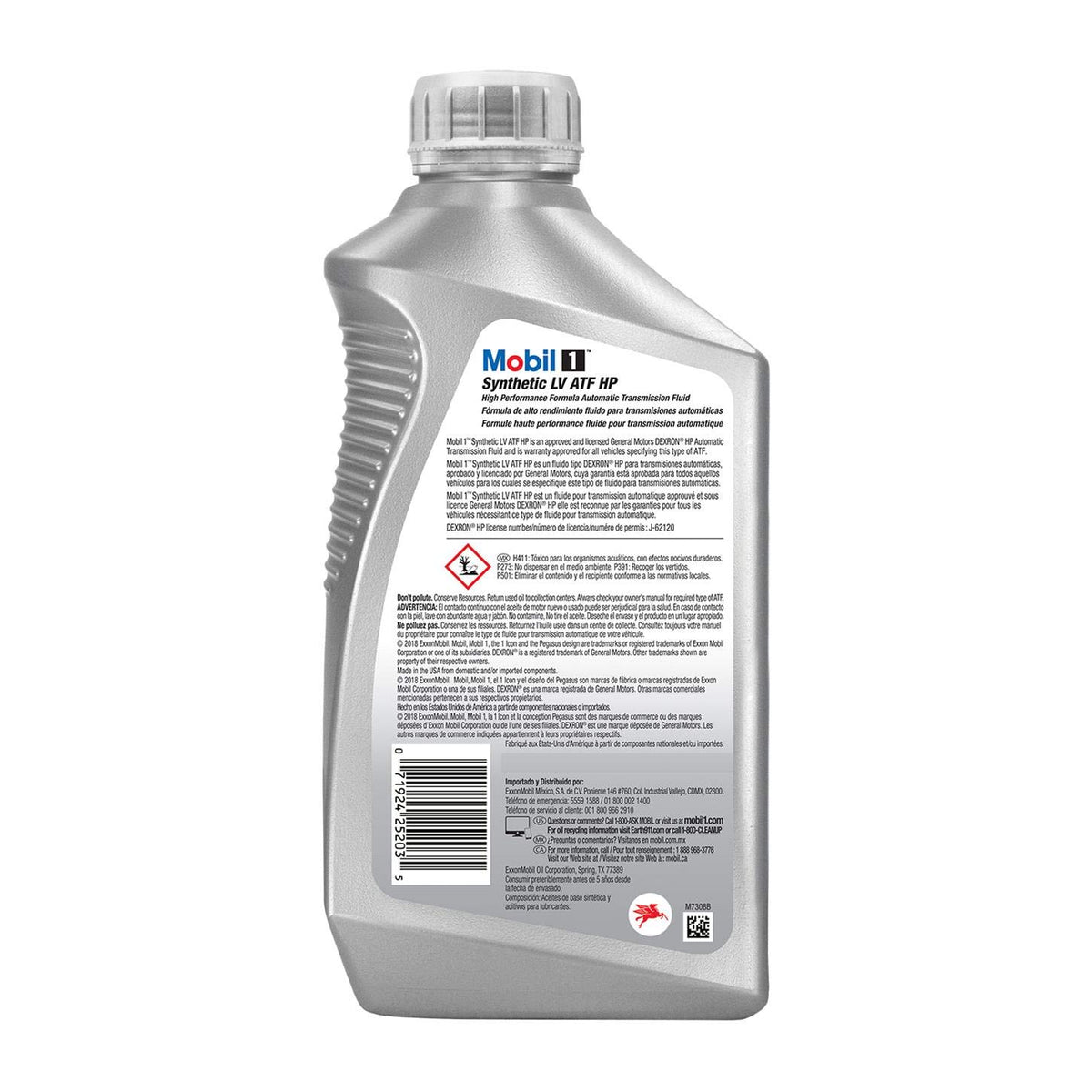 Mobil 1 Synthetic LV ATF HP, case of six, view 2