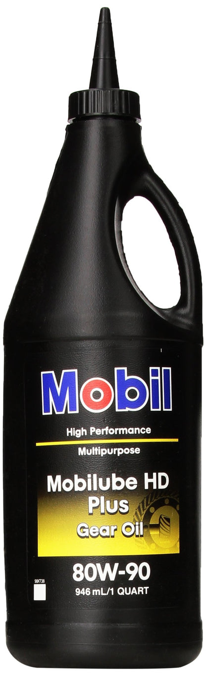 Mobilube HD Plus 80W-90 gear oil, 1 quart bottle